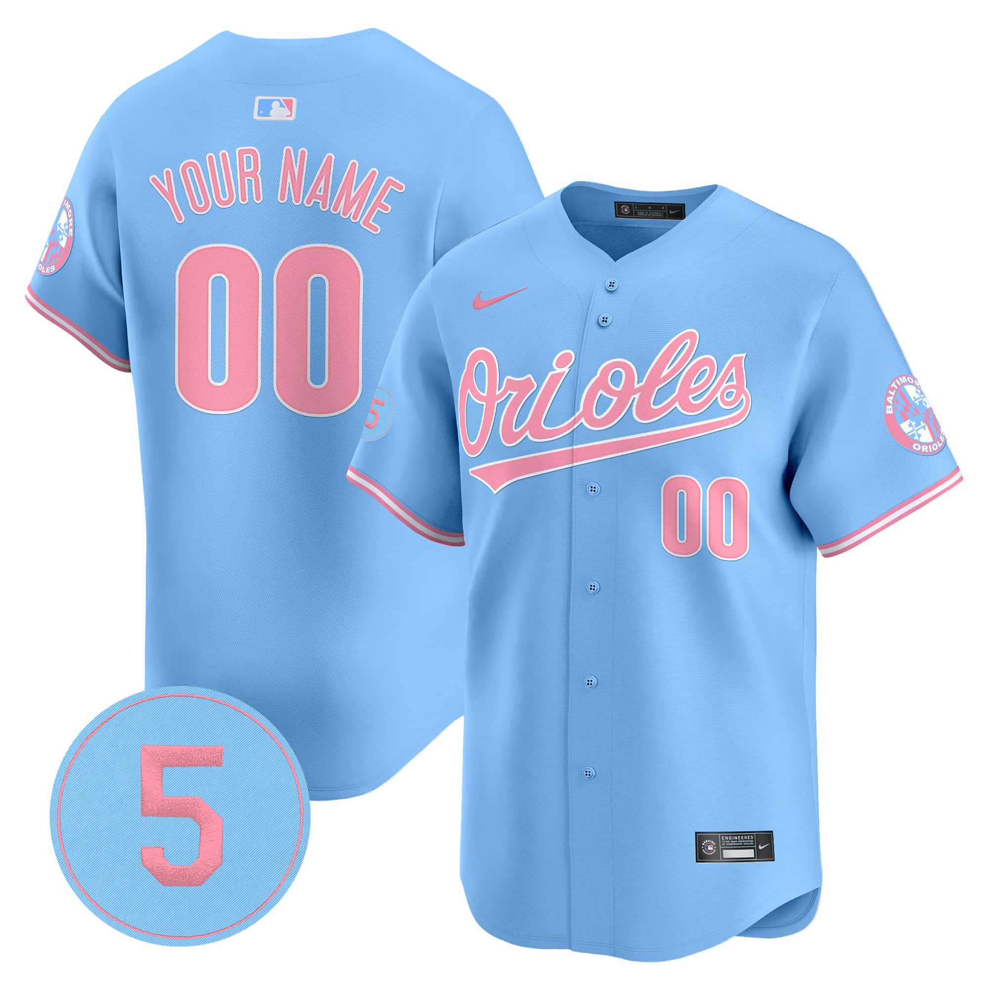 Orioles Bubblegum Pink Robinson Patch Vapor Premier Limited  Custom Jersey – All Stitched