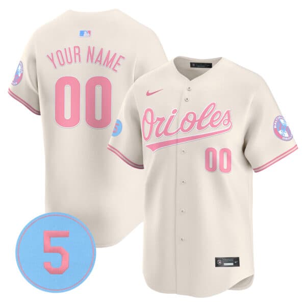 Orioles Bubblegum Pink Robinson Patch Vapor Premier Limited Custom Jersey – All Stitched