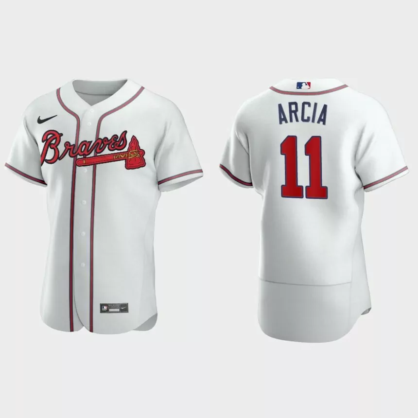 Orlando Arcia Atlanta Braves Authentic Home Jersey – White