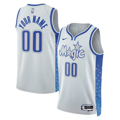 Orlando Magic Nike Unisex 202526 City Edition Swingman Custom Jersey - Silver
