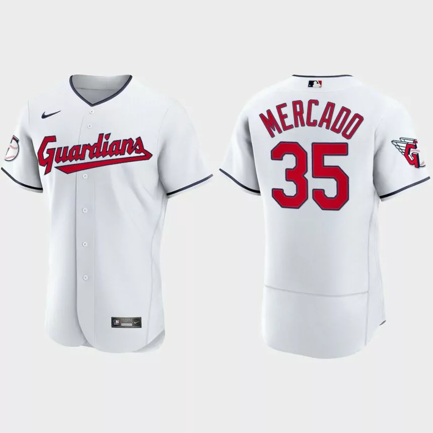 Oscar Mercado Cleveland Guardians 2022 Authentic Home Jersey – White