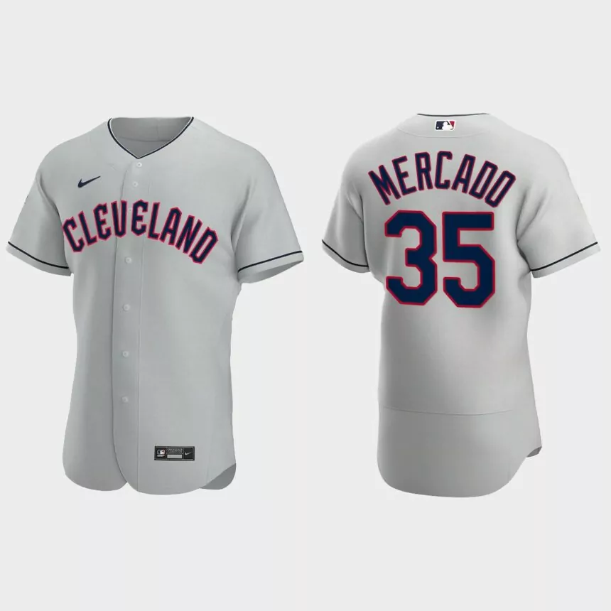 Oscar Mercado Cleveland Guardians 2022 Authentic Road Jersey – Gray