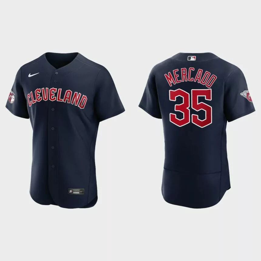 Oscar Mercado Cleveland Guardians Authentic Jersey – Navy