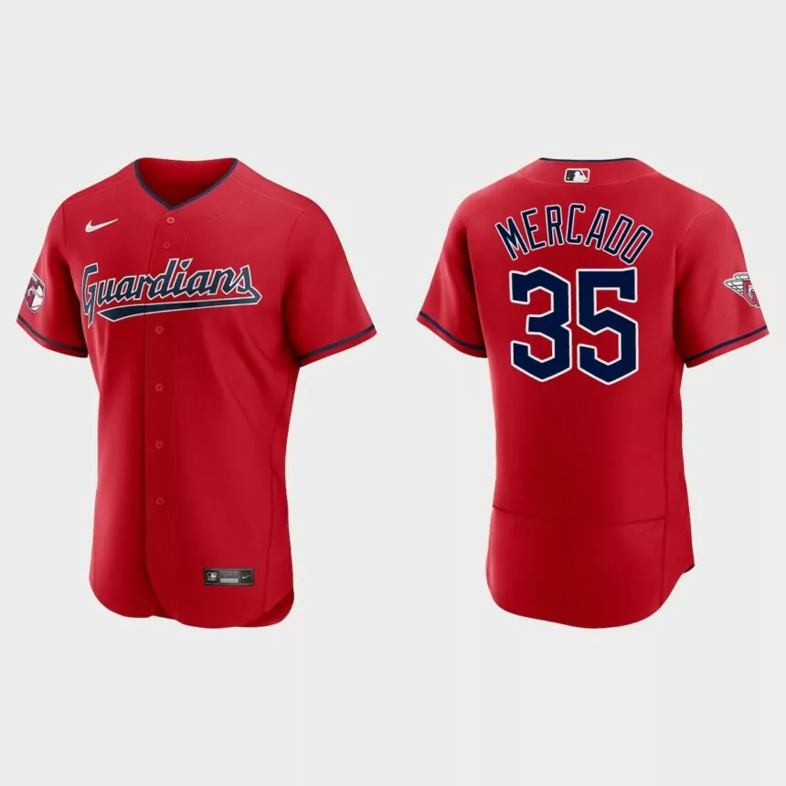 Oscar Mercado Cleveland Guardians Authentic Jersey – Red