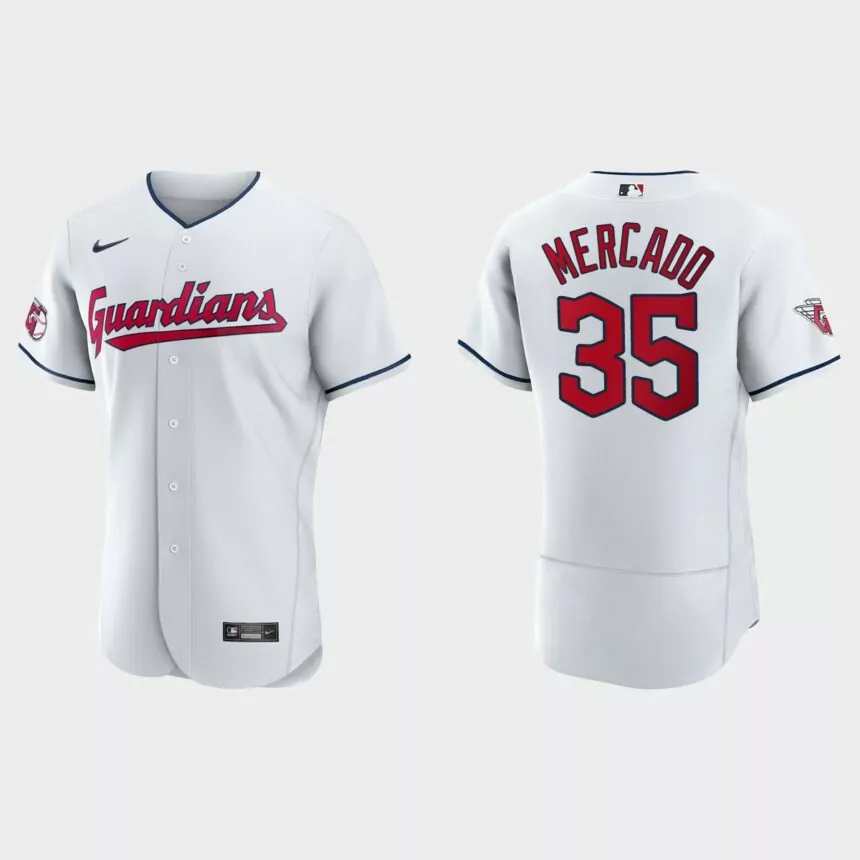 Oscar Mercado Cleveland Guardians Authentic Jersey – White