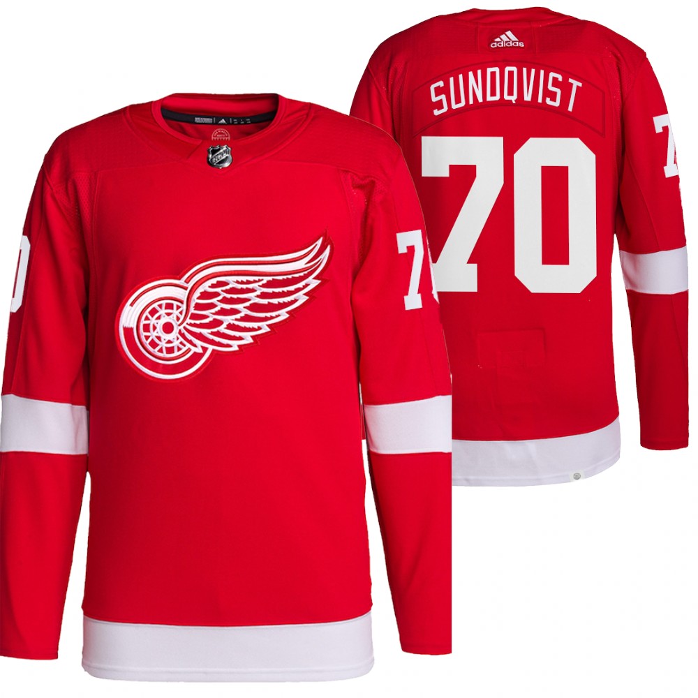 Oskar Sundqvist Detroit Red Wings Red Home Primegreen Authentic Pro Jersey