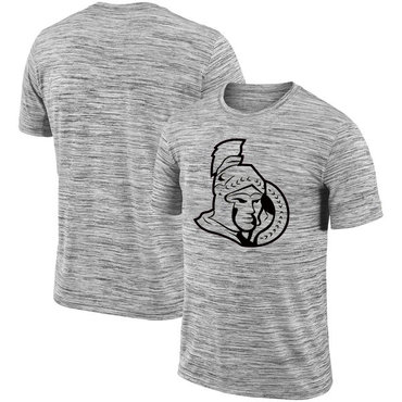 Ottawa Senators 2018 Heathered Black Sideline Legend Velocity Travel Performance T-Shirt