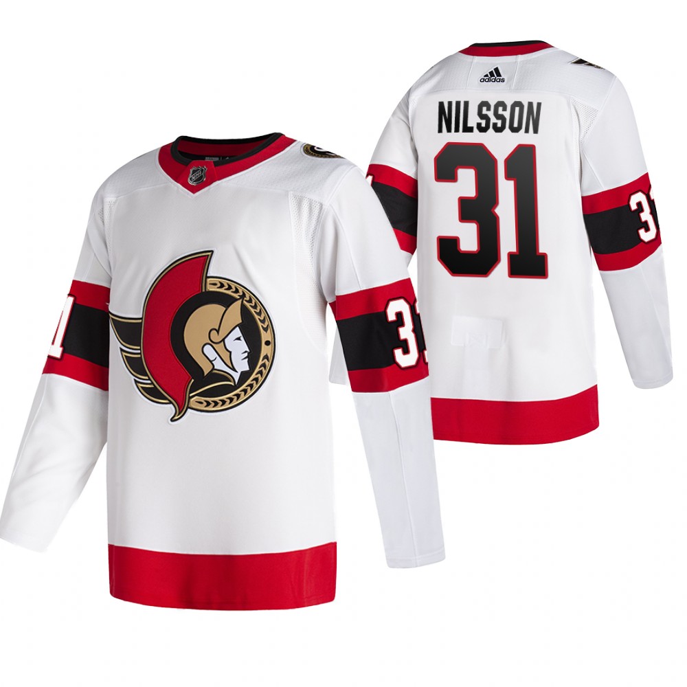 Ottawa Senators Anders Nilsson White 2020-21 Away Authentic Jersey