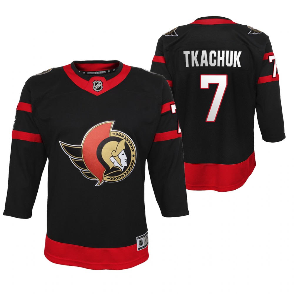 Ottawa Senators Brady Tkachuk youth Black 2020-21 Home Jersey