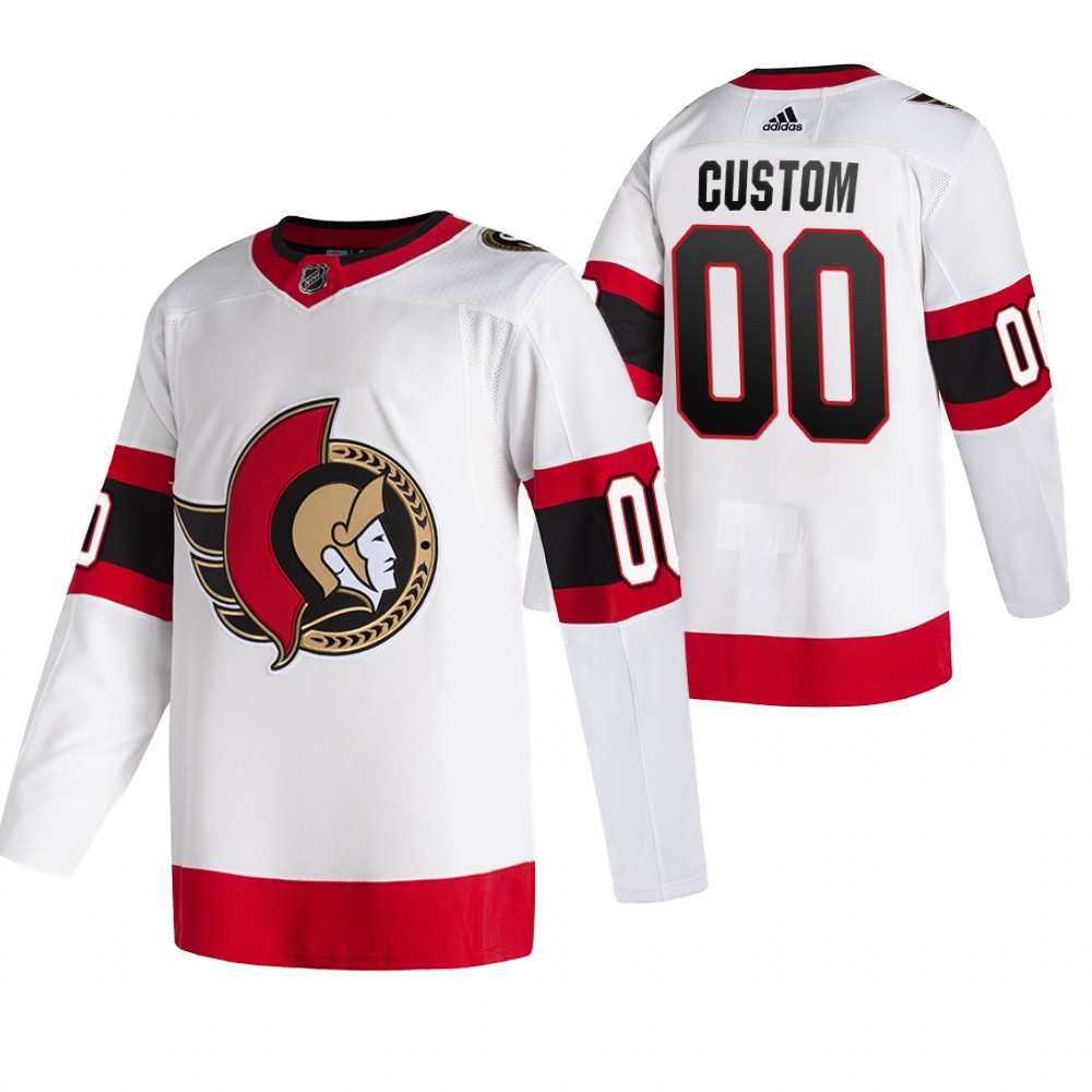 Ottawa Senators Custom White 2020-21 Away Authentic Jersey