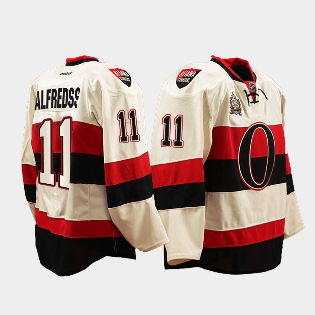 Ottawa Senators Daniel Alfredsson Heritage Classic White Retired Jersey