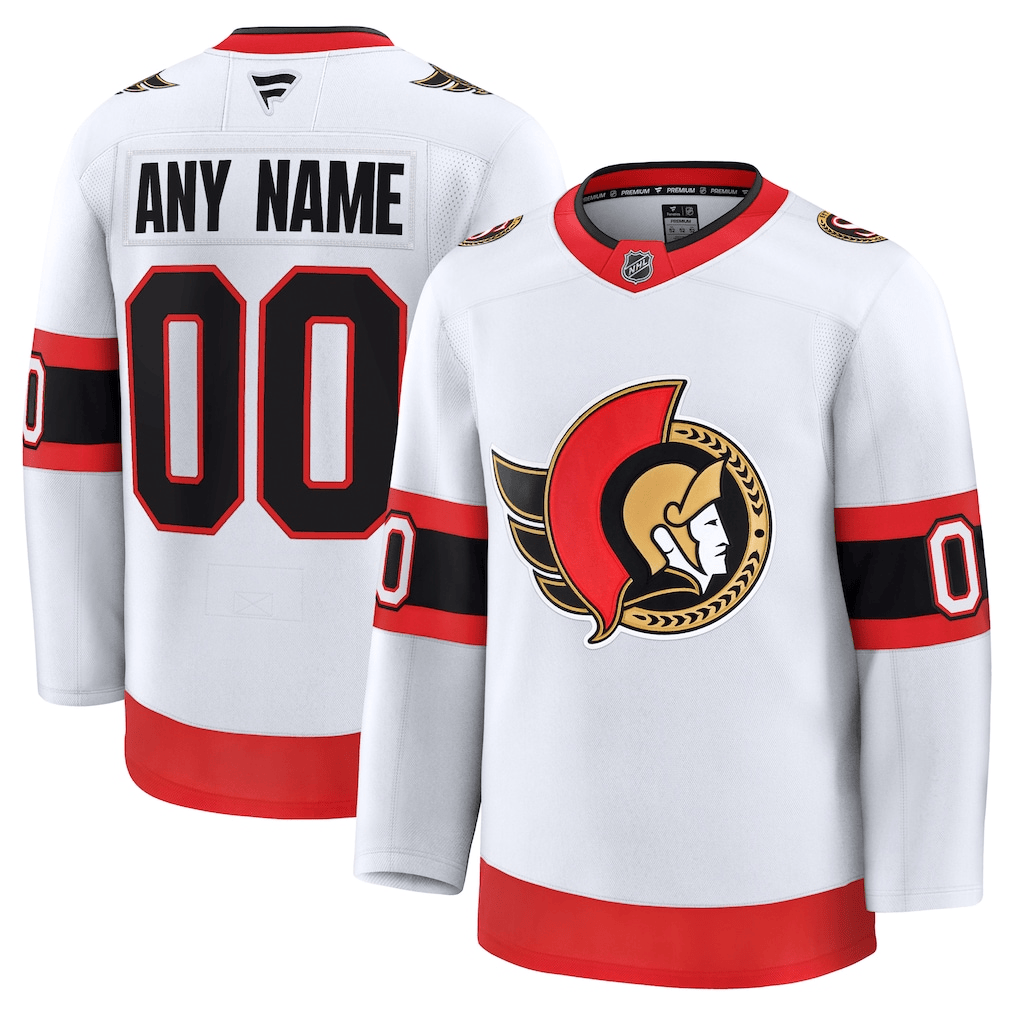 Ottawa Senators Fanatics Away Premium Custom  Jersey - White