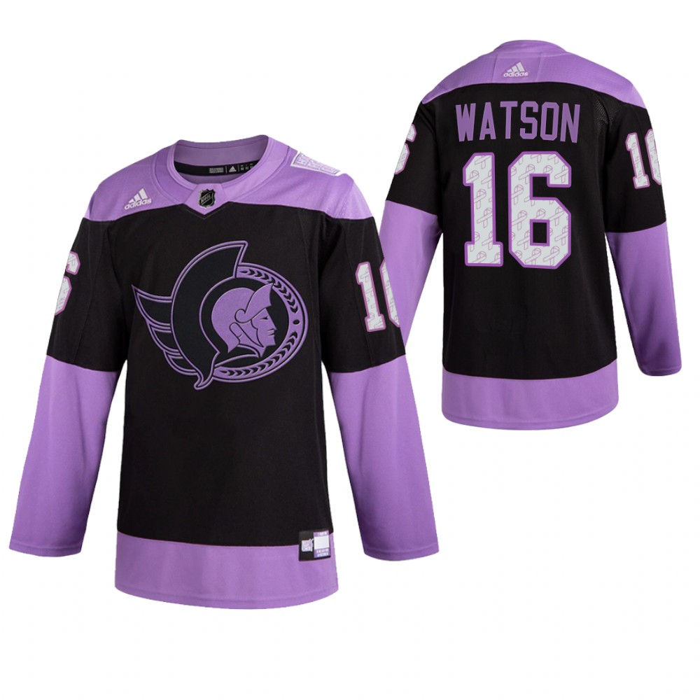 Ottawa Senators HockeyFightsCancer Austin Watson Purple Jersey Authentic