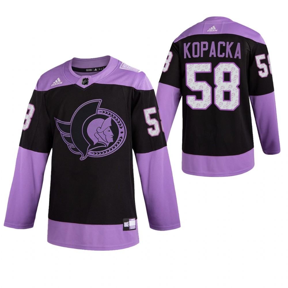 Ottawa Senators HockeyFightsCancer Jack Kopacka Purple Jersey Authentic