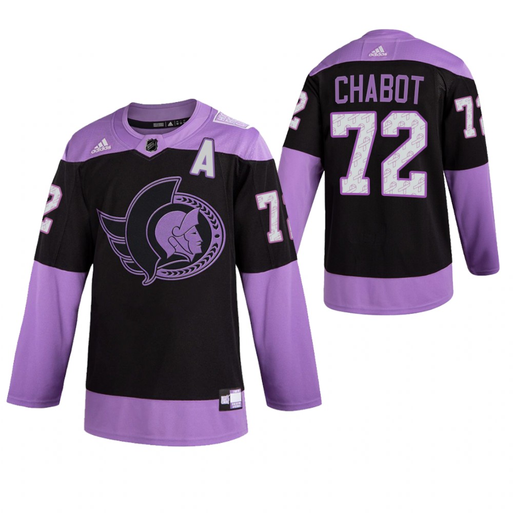 Ottawa Senators HockeyFightsCancer Thomas Chabot Purple Jersey Authentic