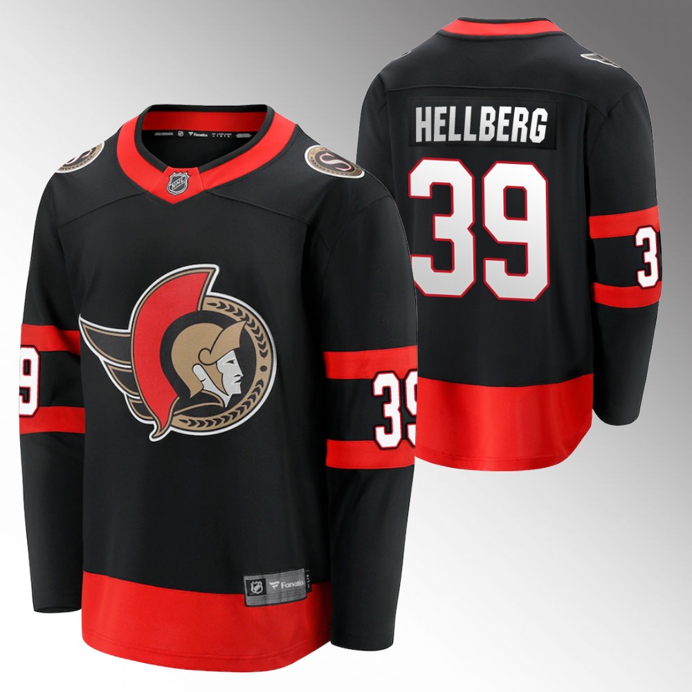 Ottawa Senators Magnus Hellberg Men Black Home Jersey