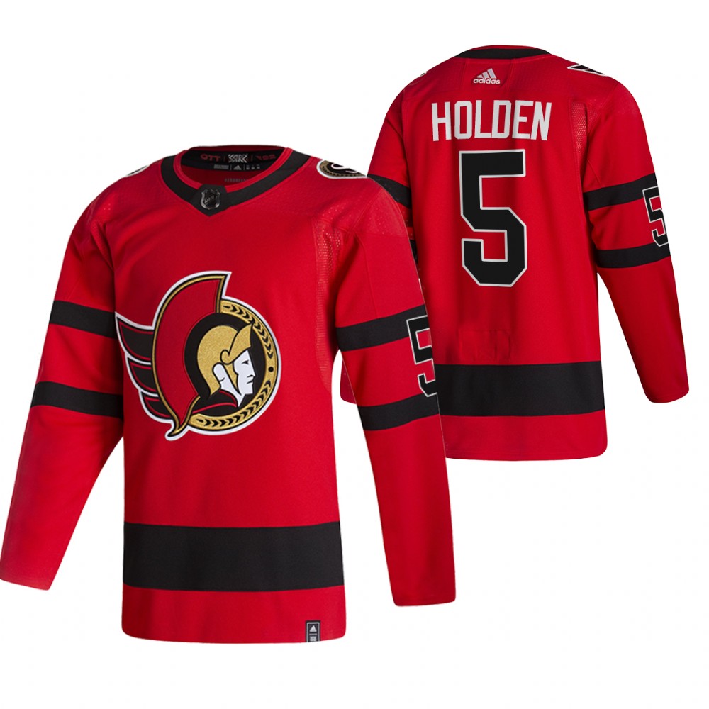 Ottawa Senators Nick Holden Red 2021 Reverse Retro Special Edition Jersey