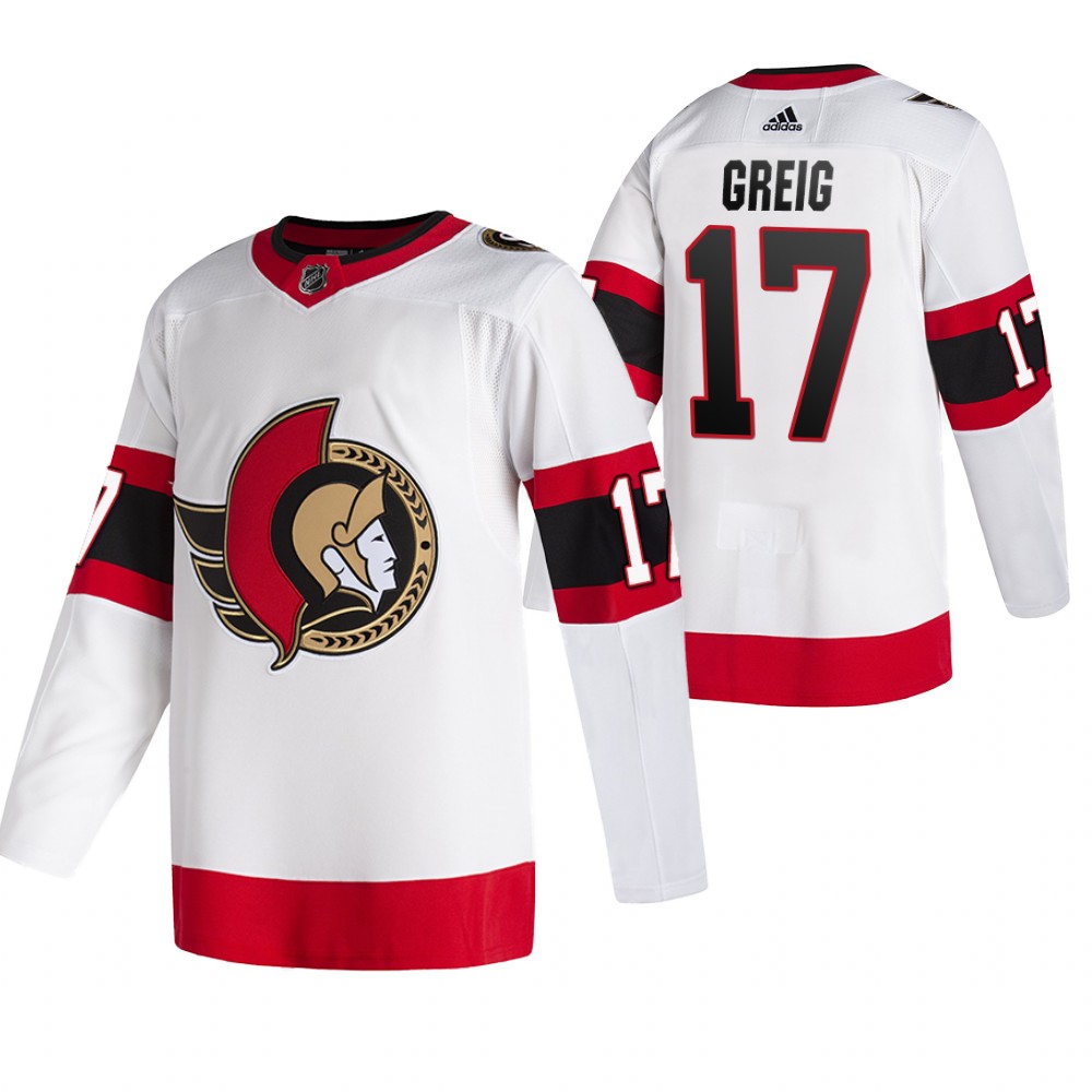 Ottawa Senators Ridly Greig 2020 NHL Draft White Away Authentic Jersey