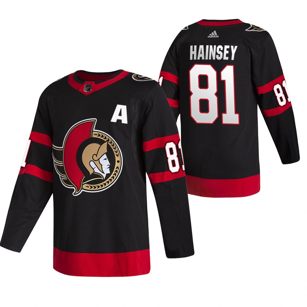 Ottawa Senators Ron Hainsey Black 2020-21 Home Authentic Jersey