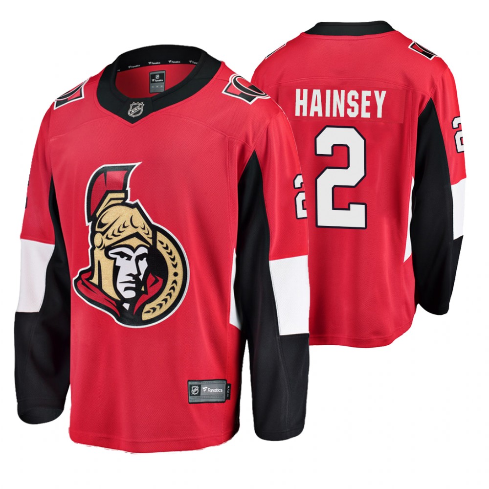 Ottawa Senators Ron Hainsey Men's Home Breakaway Player Fanatics Branded Jersey