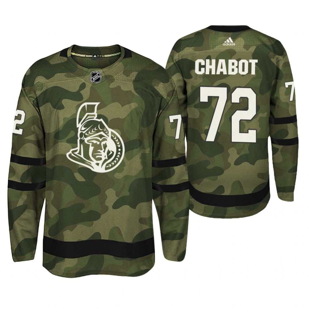 Ottawa Senators Thomas Chabot Camo Armed Special Forces Player Jersey