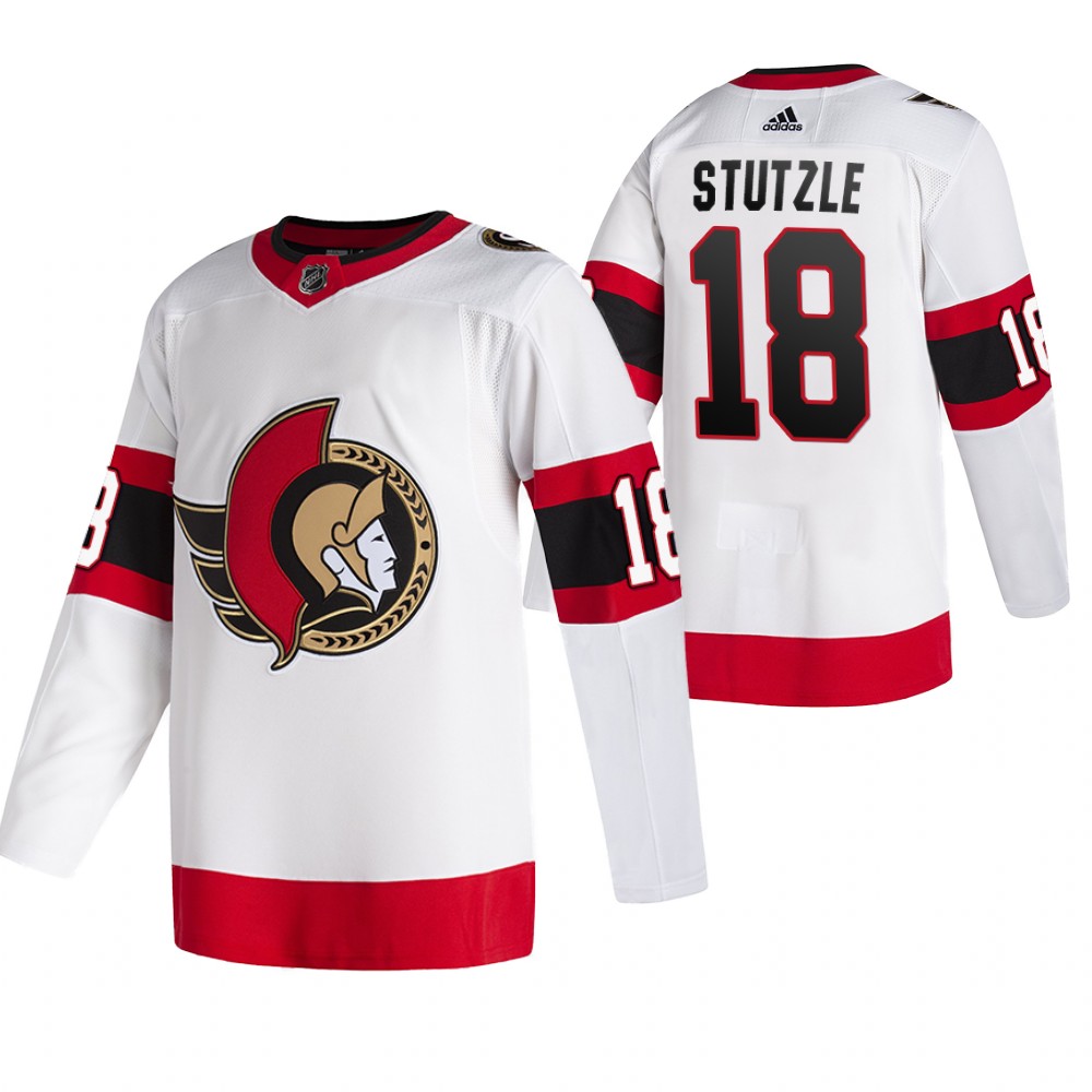 Ottawa Senators Tim Stutzle White 2020-21 2020 NHL Draft Authentic Away Jersey