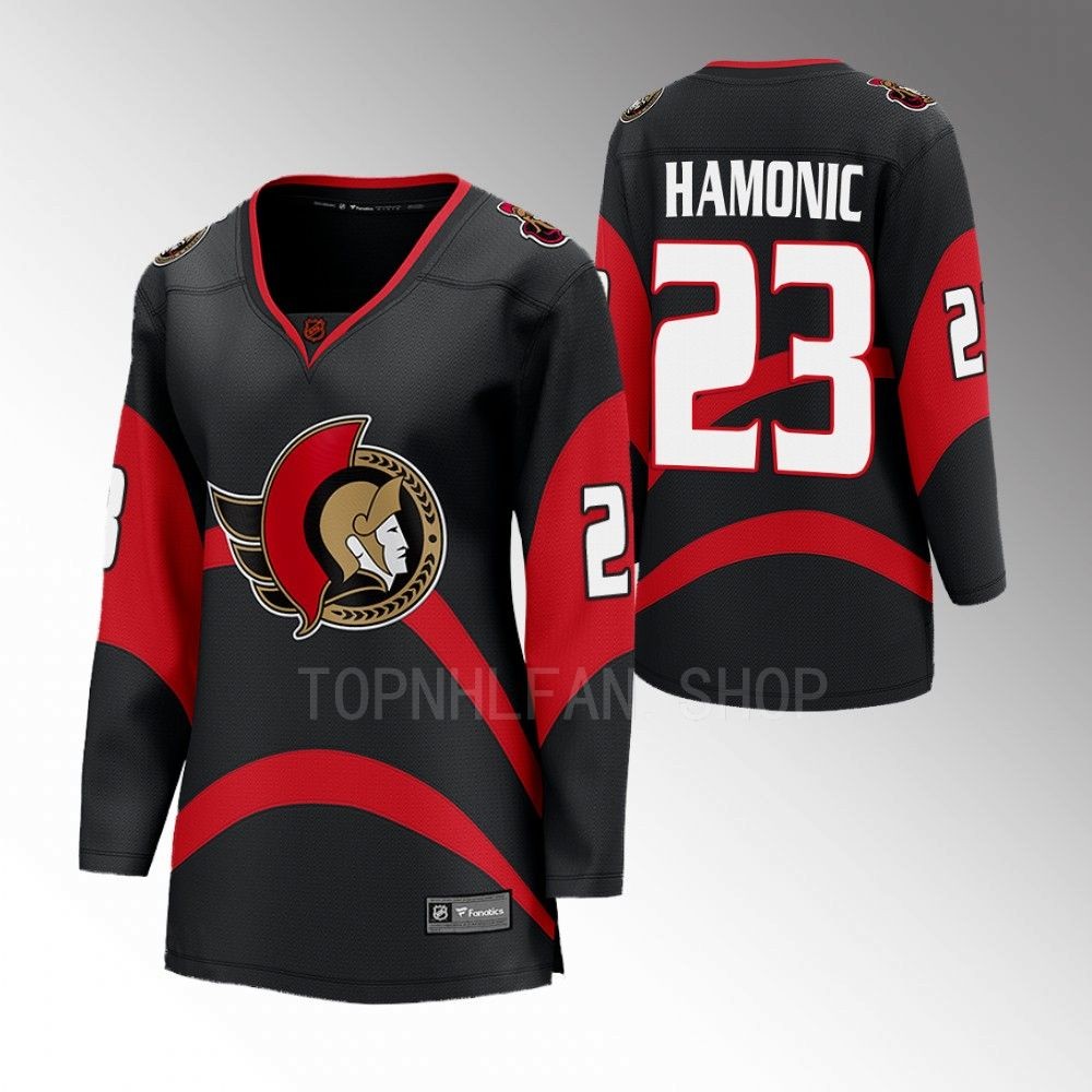 Ottawa Senators Travis Hamonic Women Black 2022 Special Edition 2.0 Jersey