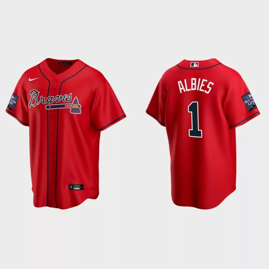 Ozzie Albies Atlanta Braves 2021 All-Star Game Alternate Replica Jersey – Red