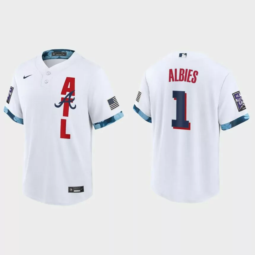 Ozzie Albies Atlanta Braves 2021 MLB All-Star Game Replica Jersey – White