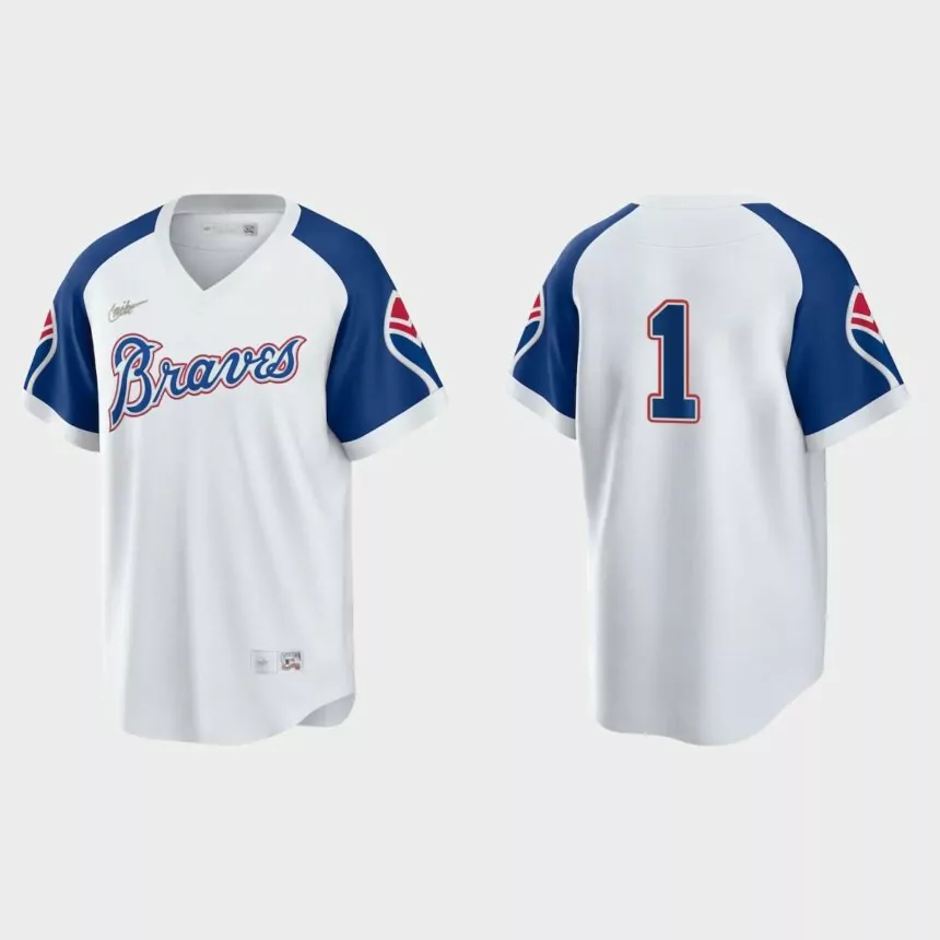 Ozzie Albies Atlanta Braves Cooperstown Home Jersey – White