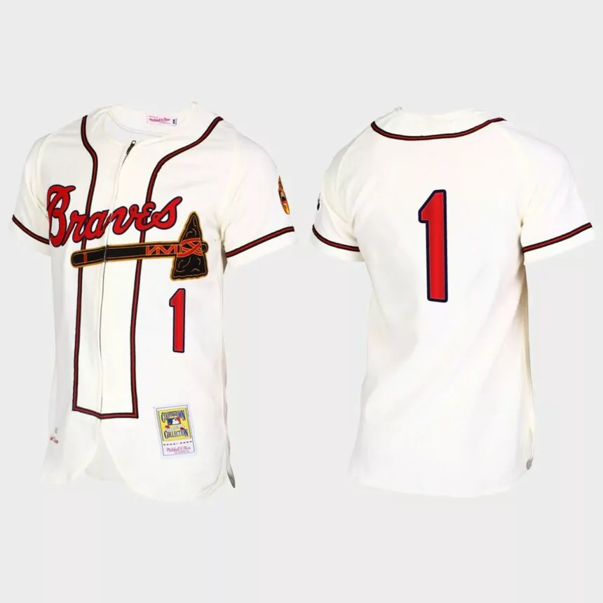 Ozzie Albies Atlanta Braves Throwback Authentic Jersey – Cream