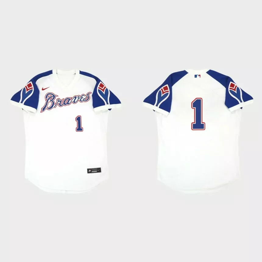 Ozzie Albies Atlanta Braves Throwback Home Jersey – White