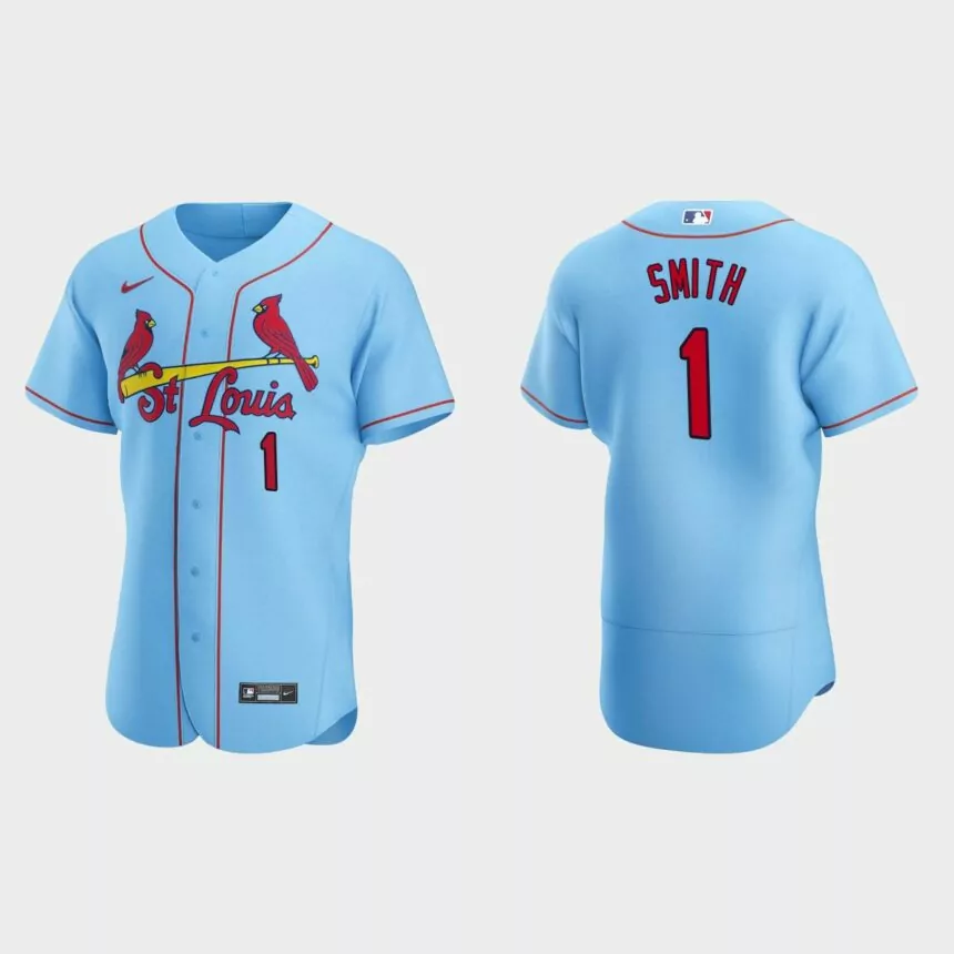 Ozzie Smith #1 St. Louis Cardinals Light Blue Authentic 2020 Alternate Jersey