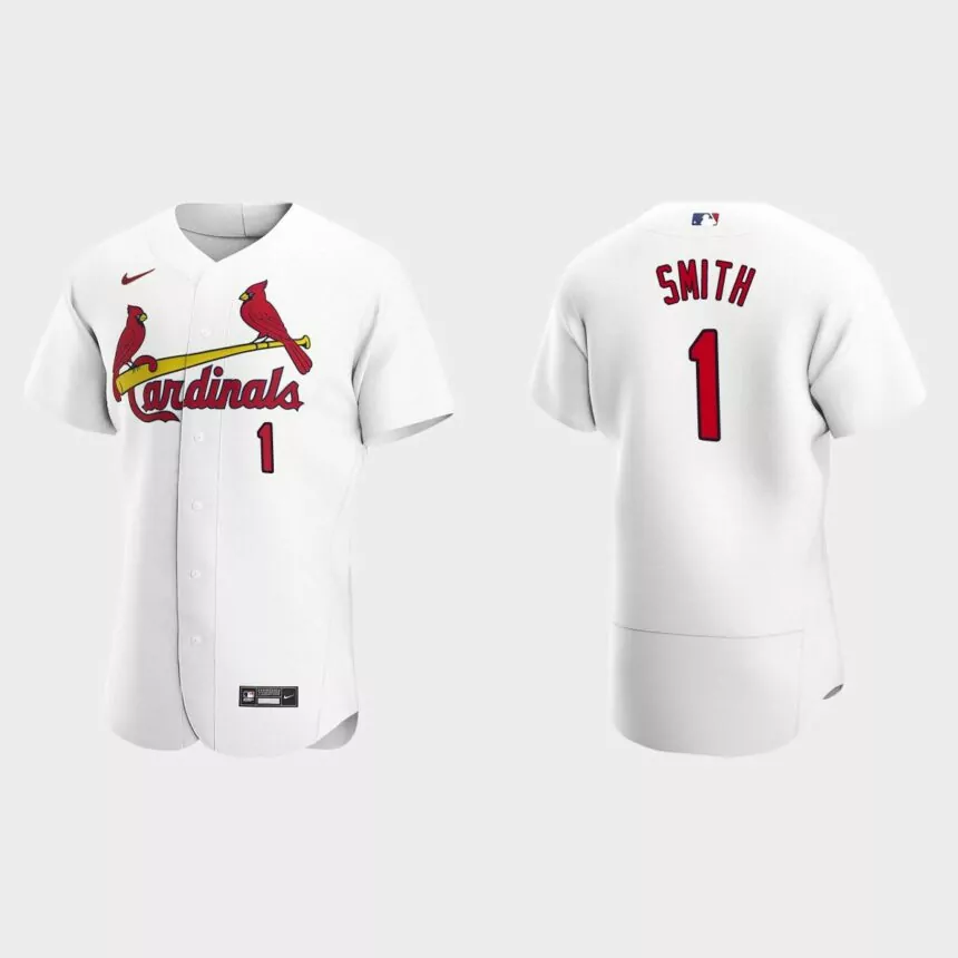 Ozzie Smith #1 St. Louis Cardinals White Authentic 2020 Home Jersey