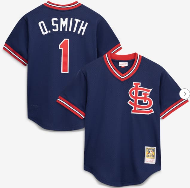Ozzie Smith St. Louis Cardinals Mitchell & Ness Authentic Batting Practice Jersey - Navy