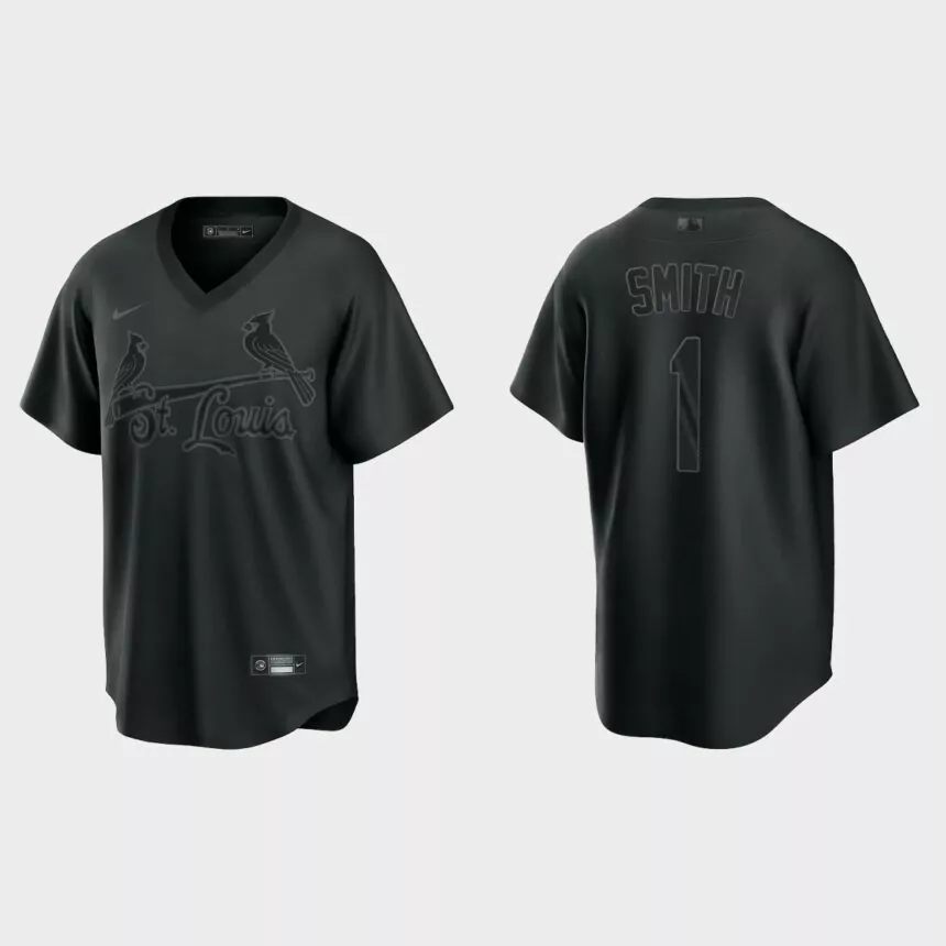 Ozzie Smith St. Louis Cardinals Pitch Black Fashion Jersey – Black