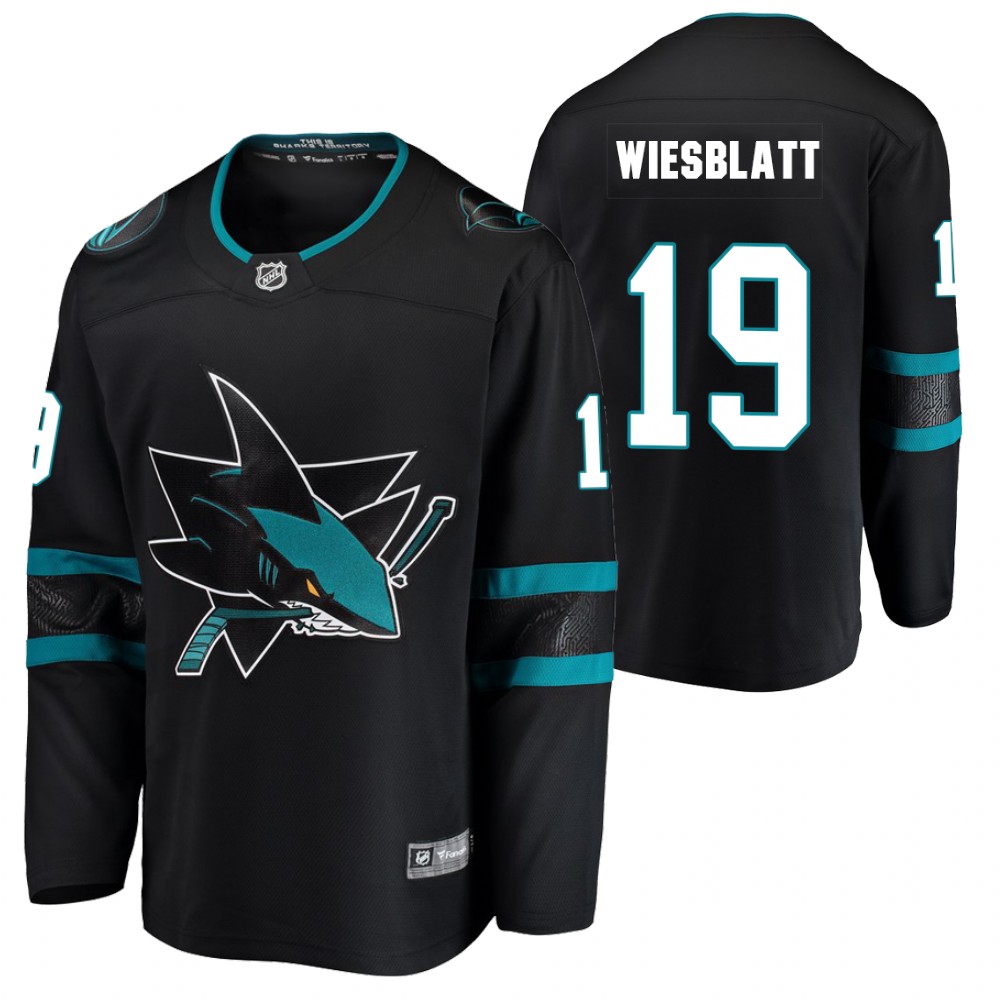 Ozzy Wiesblatt San Jose Sharks 2020 NHL Draft Black Alternate Jersey