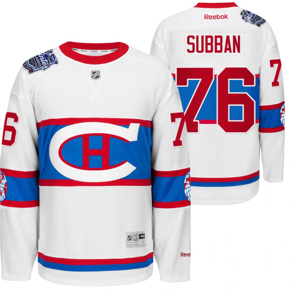 P.K. Subban Montreal Canadiens Throwback to World White Winter Classic Jersey