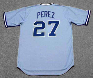 PASCUAL PEREZ Atlanta Braves 1983 Away Majestic Throwback Baseball Jersey
