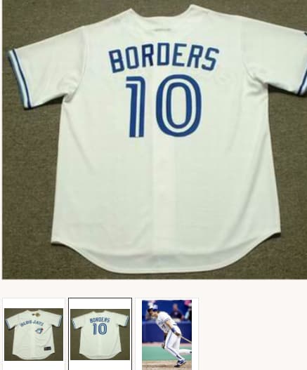 PAT BORDERS Toronto Blue Jays 1992 Majestic Throwback Home Baseball Jersey