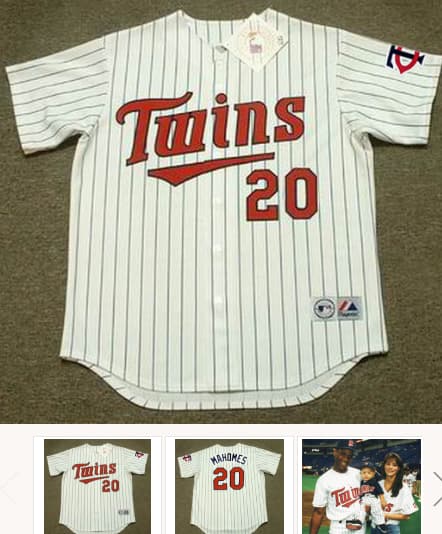 PAT MAHOMES Minnesota Twins 1994 Home Majestic Throwback Baseball Jersey