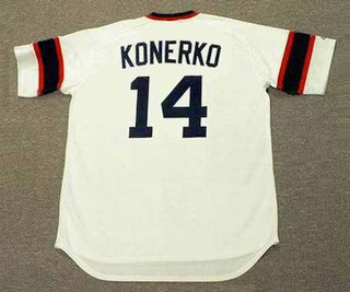 PAUL KONERKO Chicago White Sox 1980's Majestic Throwback Baseball Jersey