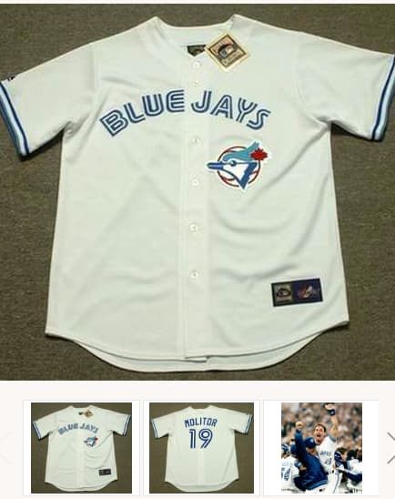 PAUL MOLITOR Toronto Blue Jays 1993 Majestic Throwback Home Baseball Jersey