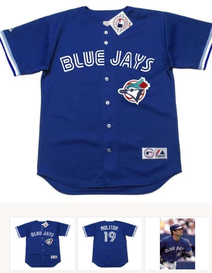 PAUL MOLITOR Toronto Blue Jays 1994 Majestic Throwback Baseball Jersey