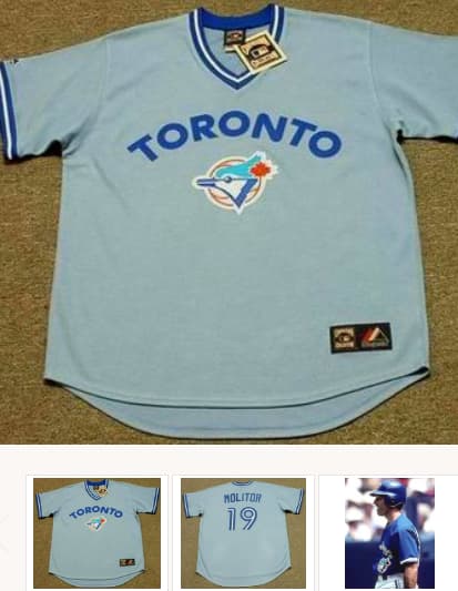 PAUL MOLITOR Toronto Blue Jays Majestic Cooperstown Throwback Away Baseball Jersey