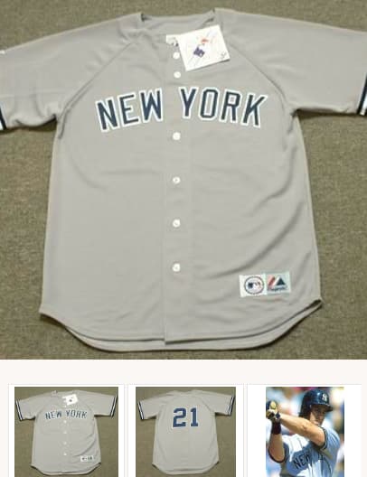 PAUL O'NEILL New York Yankees 1998 Majestic Throwback Away Baseball Jersey