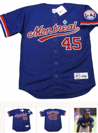 PEDRO MARTINEZ Montreal Expos 1994 Majestic Throwback Baseball Jersey