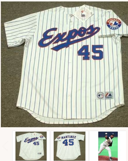 PEDRO MARTINEZ Montreal Expos 1997 Majestic Throwback Home Baseball Jersey