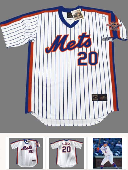 PETE ALONSO New York Mets 1986 Home Majestic Throwback Baseball Jersey