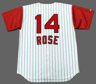 PETE ROSE Cincinnati Reds 1960's Home Majestic Baseball Throwback Jersey